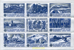 273158 MNH ESPAÑA Viñetas 1958 50 ANIVERSARIO DEL CENTRE EXCURSIONISTA DEL VALLES- SABADELL - Nuovi