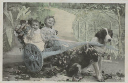 Dog Cart  Spaniel With Kids . Attelage De Chien Epagneul - Cani