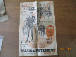 HIRSON PALAIS DU VÊTEMENT 12 RUE DE CHARLEVILLE DEPLIANT PUBLICITAIRE ETE 1956 - Publicités