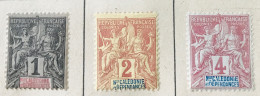 Nouvelle-Calédonie - Navigation Et Commerce, 1892 - MICHEL  38/39/40 - EFFACEMENT SURCHARGE - Nuovi