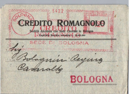 ITALIA 1934    -   Annullo Meccanico Rosso (EMA) Credito Romagnolo Sede Di Bologna - Franking Machines (EMA)