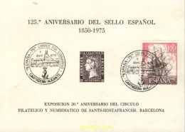 715738 MNH ESPAÑA Hojas Recuerdo 1975 125 ANIVERSARIO DEL SELLO ESPAÑOL - Neufs