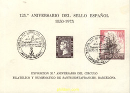 715738 MNH ESPAÑA Hojas Recuerdo 1975 125 ANIVERSARIO DEL SELLO ESPAÑOL - Ungebraucht