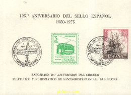 715740 MNH ESPAÑA Hojas Recuerdo 1975 125 ANIVERSARIO DEL SELLO ESPAÑOL - Neufs