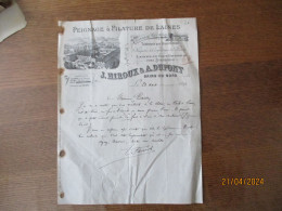 SAINS DU NORD J.HIROUX & A.DUPONT PEIGNAGE & FILATURE DE LAINES TISSAGE MECANIQUE A LA MAIN COURRIER DU 28 AOUT 1893 - 1800 – 1899