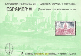 715757 MNH ESPAÑA Hojas Recuerdo 1981 EXPOSICION FILATELICA ESPAMER-81 - Ongebruikt