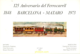 715764 MNH ESPAÑA Hojas Recuerdo 1974 125 ANIVERSARIO DEL FERROCARRIL BARCELONA - MATARO - Unused Stamps