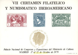 715766 MNH ESPAÑA Hojas Recuerdo 1979 VII CERTAMEN FILATELICO Y NUMISMATICO IBEROAMERICANO - Unused Stamps