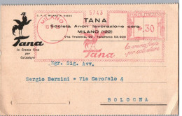 ITALIA 1933    -   Annullo Meccanico Rosso (EMA) Tana La Crema Fina Per Calzature - Franking Machines (EMA)