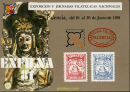 715769 MNH ESPAÑA Hojas Recuerdo 1981 EXPOSICION Y JORNADAS FILATELICAS NACIONALES - Ungebraucht