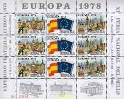 715773 MNH ESPAÑA Hojas Recuerdo 1978 EUROPA-1978 - Unused Stamps