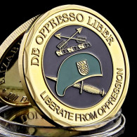 Pièce Médaille NEUVE Plaquée Or - Etats-Unis US Army Special Forces Les Bérets Verts - Andere & Zonder Classificatie