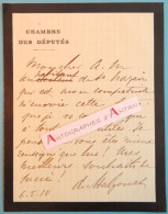 ● L.A.S 1910 Maurice Du HALGOUET DE POULPIQUET - Chambre Des Députés - Saint Nazaire Renac Trégranteur Lettre Autographe - Politisch Und Militärisch