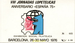 715791 MNH ESPAÑA Hojas Recuerdo 1976 VIII JORNADAS LOPETELICAS - Ongebruikt