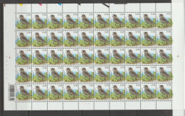 Belgium 2005 Birds Grey Flycatcher € 0.40 Full Sheet Plate 1 MNH ** - Altri & Non Classificati