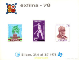 715795 MNH ESPAÑA Hojas Recuerdo 1978 EXFILNA-78 - Neufs