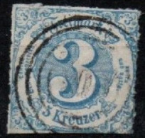 ALTDEUTSCHLAND , THURN UND TAXIS, 1859 - 1861,  MI 21, 3 KREUZER, ZIFFER IM KREIS, GESTEMPELT, OBLITERE - Gebraucht