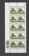 Belgium 2005 Birds Eared Grebe L € 0.23 Full Sheet Plate 7 MNH ** - 2001-2010