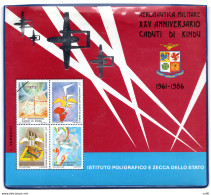 25. Anniversario Caduti Di Kindu - Aeronautica Militare Con Foglietto Erinnofilo - Correo Aéreo