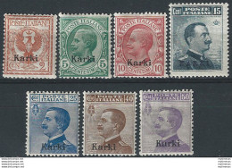 1912 Egeo Carchi Ordinaria 7v. MNH Sassone N. 1/7 - Andere & Zonder Classificatie