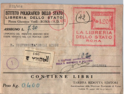 ITALIA 1942    -   Annullo Meccanico Rosso (EMA) La Libreria Dello Stato Roma - Maschinenstempel (EMA)