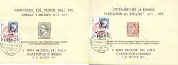 720795 MNH ESPAÑA Hojas Recuerdo 1973 VI FERIA NACIONAL DEL SELLO - Unused Stamps