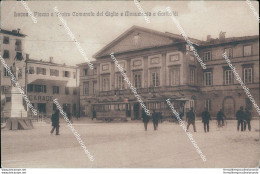 Bc11 Cartolina Lucca Citta' Piazza E Teatro Comunale Del Giglio Tram 1916 Bella! - Lucca