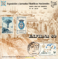 720839 MNH ESPAÑA Hojas Recuerdo 1982 EXPOSICION Y JORNADAS FILATELICAS NACIONALES - SANTA CUZ DE TENERIFE - Nuevos