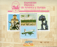 720841 MNH ESPAÑA Hojas Recuerdo 1980 EXPOSICION FILATELICA DE AMERICA Y EUROPA - Unused Stamps