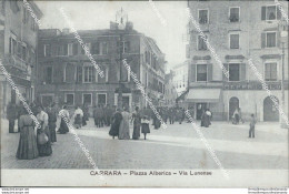 Bc14 Cartolina Carrara Citta' Piazza Alberica Via Lunense 1908 Toscana Bella!! - Massa