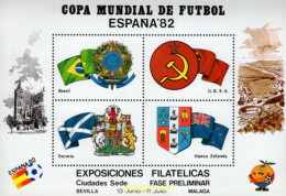 720846 MNH ESPAÑA Hojas Recuerdo 1982 COPA MUNDIAL DE FUTBOL - CIUDADES SEDE - Ungebraucht