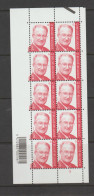 Belgium 2002 King Albert II € 0.42 Full Sheet Plate 5 MNH ** - Case Reali