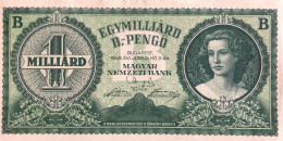 Hungary 1 Milliard B-Pengö, P-137 (3.6.1946) - About Uncirculated - Hungary