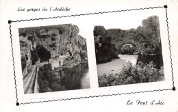 FRANCE - Les Gorges De L'Ardèche - Vue Sur Le Pont D'Arc - Route Du Pont D'Arc - Multi-vues - Carte Postale Ancienne - Largentiere