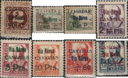 729674 HINGED ESPAÑA. Canarias 1938 SELLOS HABILITADOS PARA EL CORREO A CANARIAS - Neufs