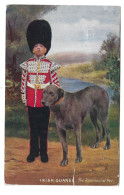 Postcard British Army Irish Guards Soldier With The Regimental Pet Mascot Wolfhound Uniform Tucks Posted 1931 - Regimenten