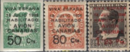 729686 HINGED ESPAÑA. Canarias 1937 SELLOS HABILITADOS PARA EL CORREO A CANARIAS - Neufs