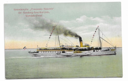 Deutsches Reich Schiffspost AK Litho Salondampfer Prinzessin Heinrich 1.3.1912 Amerikalinie+Bordstempel - Briefe U. Dokumente