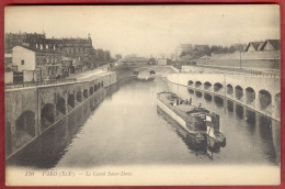 ** CARTE  CANAL  ST. DENIS -  PARIS  -  PENICHE ** - The River Seine And Its Banks