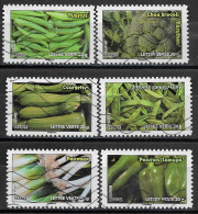 - France 2012  Oblitéré Autoadhésif  N°  741 - 743 - 744 - 745  - 746 - 747   -   Les Légumes - Used Stamps