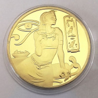 Pièce Médaille NEUVE Plaquée Or - Reine Cléopatre Egypte (Réf 1) - Andere & Zonder Classificatie