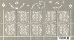 Suisse Switzerland 2023 (1/2023) Blume Des Lebens - Fleur De Vie - Fiore Della Vita - Flower Of Life - Laser Cut - MNH - Unused Stamps