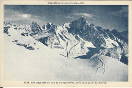 74 CHAMONIX MONT BLANC AIGUILLES DU DRU ET ARGENTIERES VUE DU BREVENT  Editeur GAT COUTTET 15 H - Chamonix-Mont-Blanc