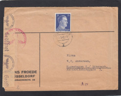 FIRMENBRIEF AUS DÜSSELDORF NACH KOPENHAGEN,DÄNEMARK. VON DER DEUTSCHE ZENSUR GEÖFFNET,1942. - Cartas & Documentos