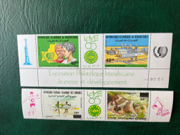 PHILEXAFRIQUE III 85 - Lot De 12 Triptyques LOME 85 COMORES BENIN TCHAD TOGO MALI BURKINA CONGO MAURITANIE - Briefmarkenausstellungen