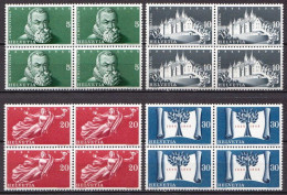 Switzerland MNH Set In Blocks Of 4 Stamps - Ongebruikt