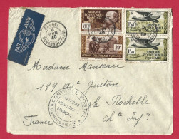 !!! AEF, LETTRE PAR AVION DE BANGUI, OUBANGUI-CHARI POUR LA FRANCE DE JUIN 1940, AVEC MARQUE DE CONTRÔLE POSTAL - Covers & Documents