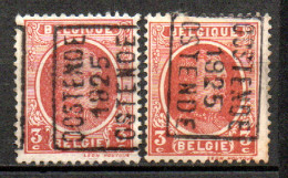 3545 Voorafstempeling Op Nr 192 - OOSTENDE 1925 OSTENDE - Positie A & B - Roulettes 1920-29