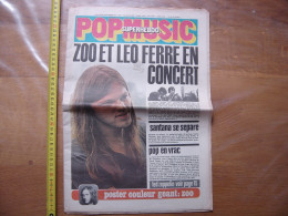 1971 Journal POPMUSIC SuperHebdo 83 Zoo Leo Ferre John Lennon  MANQUE POSTER - Musica