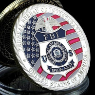 Pièce Médaille NEUVE Plaquée Argent - FBI Federal Bureau Of Investigation Saint Michael - Altri & Non Classificati